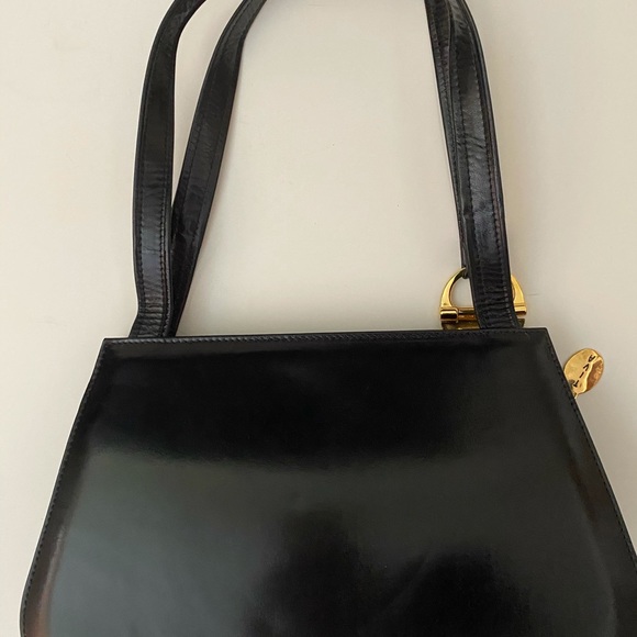 Black leather shoulder bag - Picture 4 of 8